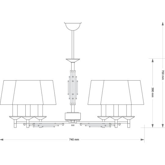 luxus klasszikus elegans ezust csillar lampa textil feher ernyo swarovski kristaly haloszoba nappali villa kastely vilagitas.jpg